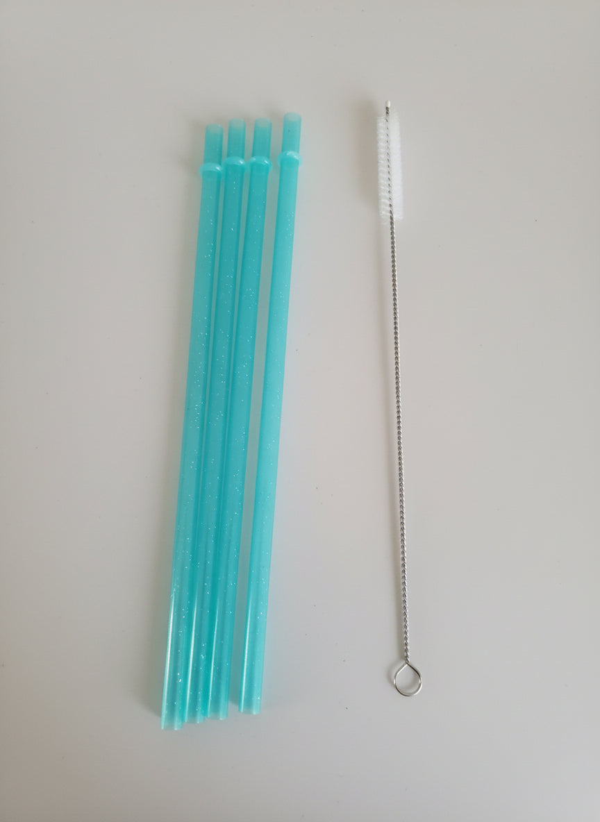 Pailles Réutilisables en Silicone avec Goupillon – Polyvalentes et Durables