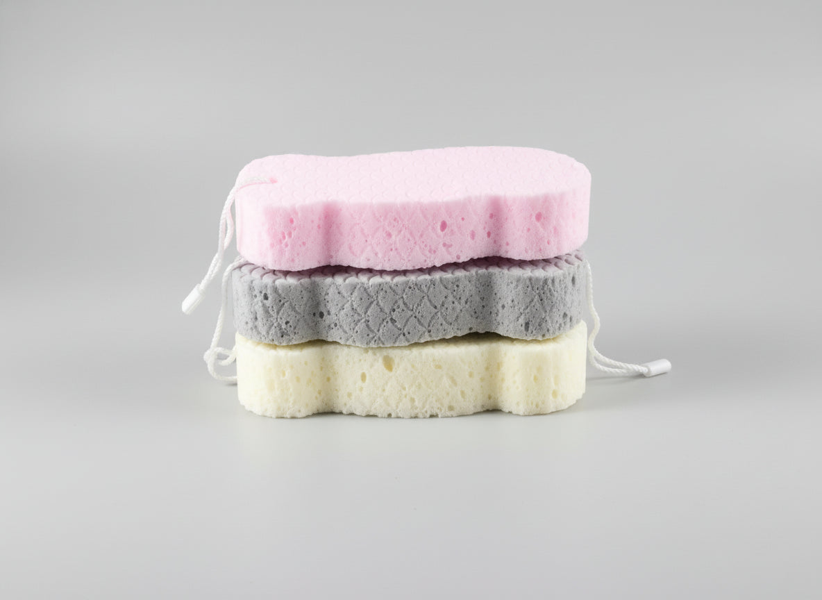 Éponges Exfoliantes 3D Réutilisables – Lot de 3 Couleurs