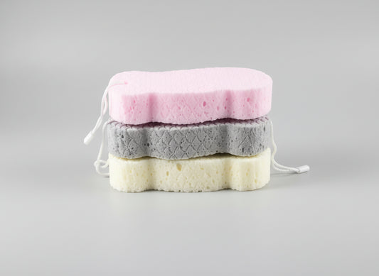 Éponges Exfoliantes 3D Réutilisables – Lot de 3 Couleurs